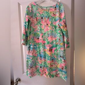 Lilly Pulitzer Pink and Green Tropical Dress
